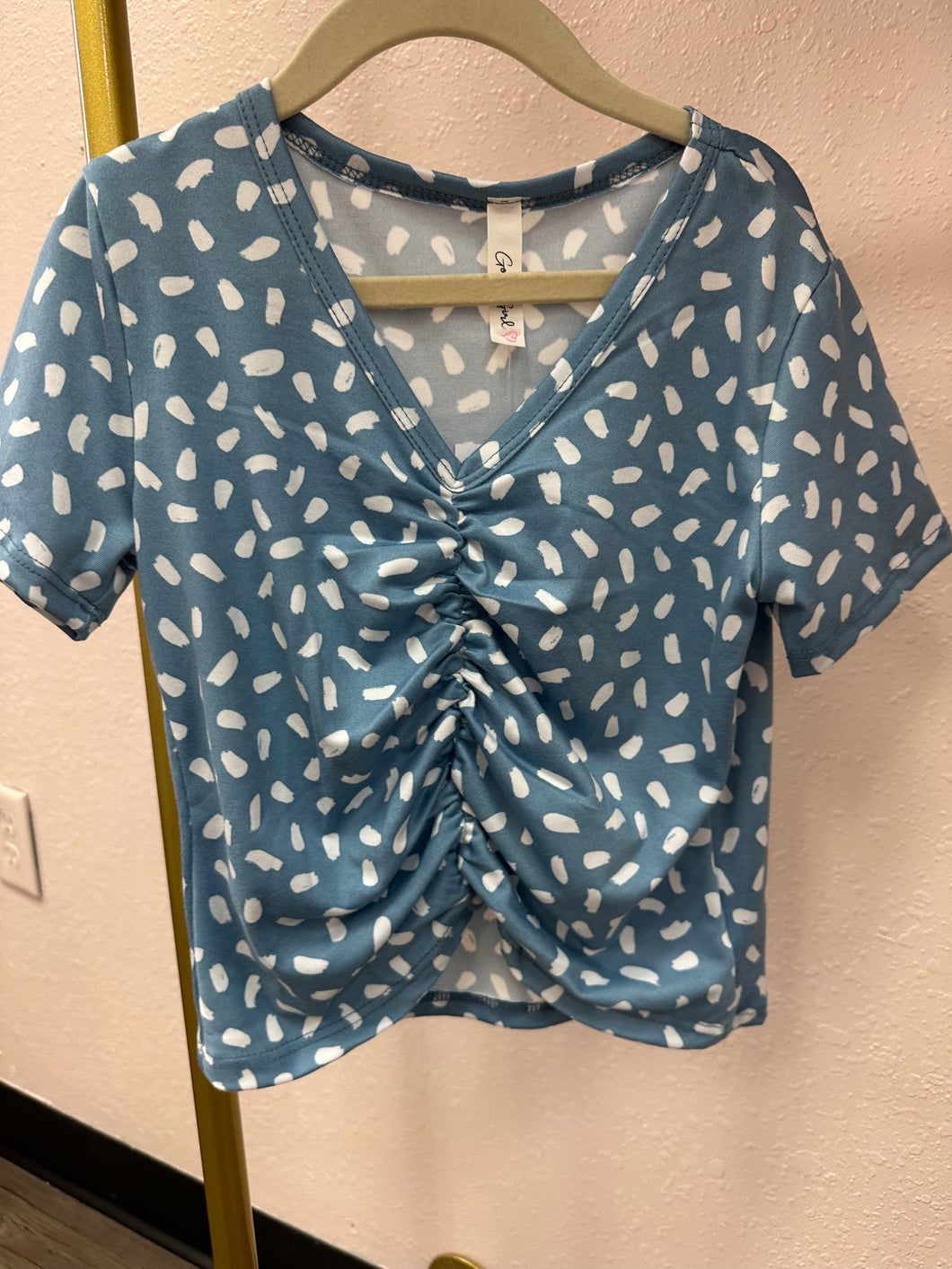 Blue Cinched Tee