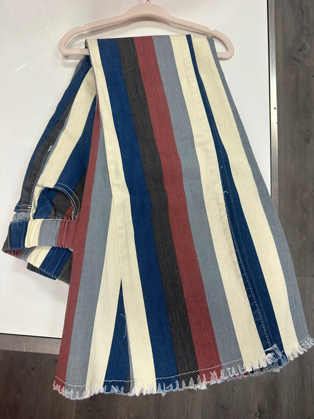 Youth Striped Flare Jeans