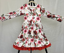 Load image into Gallery viewer, Cranberry Rose Lace Twirl Dress
